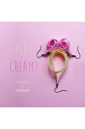 MÖBIUS MINI HALVÁNY RÓZSASZÍN FÜLBEVALÓ