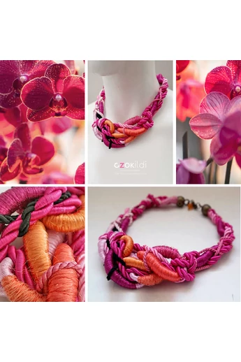 KÁN-KÁN - PINK NARANCS CSAVART NYAKÉK